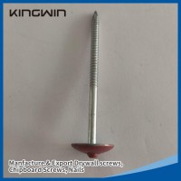 Color Galvanized Umbrella Head Plain Twist Shank Roofing Nail